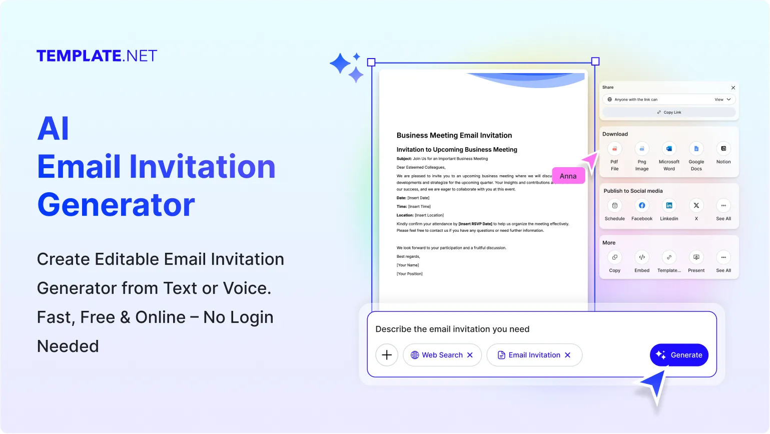 Free AI Email Invitation Generator, Invitation Emails Maker Online
